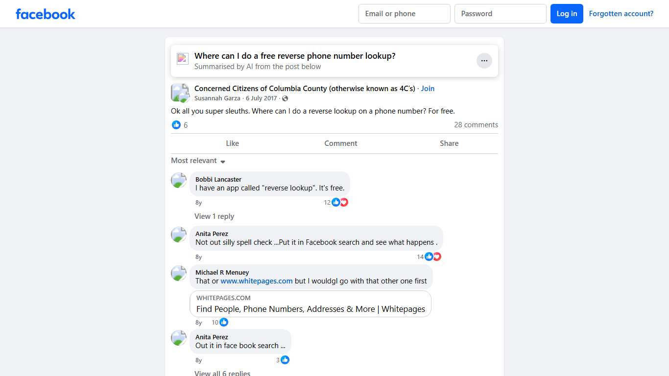 Concerned Citizens of Columbia County (otherwise known as 4C’s) | Ok all you super sleuths | Facebook