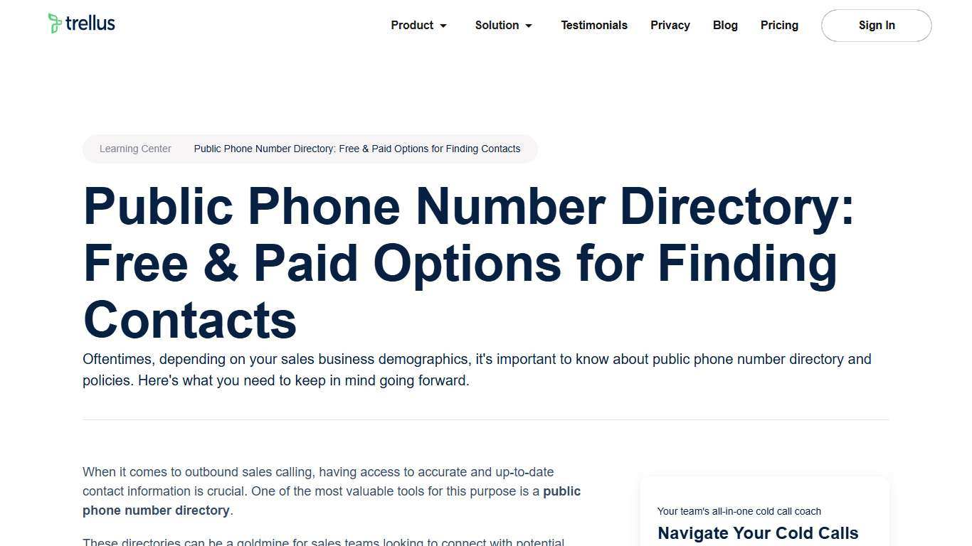 Trellus - live website